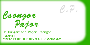 csongor pajor business card